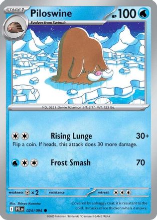 Piloswine 024 - ME02 Phantasmal Flames Reverse Holofoil