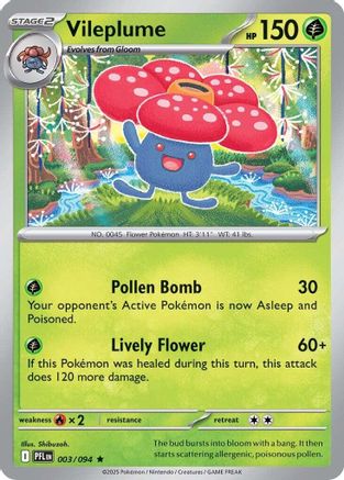 Vileplume 003 - ME02 Phantasmal Flames Reverse Holofoil