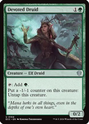 Devoted Druid (ECC-104) - Commander: Lorwyn Eclipsed