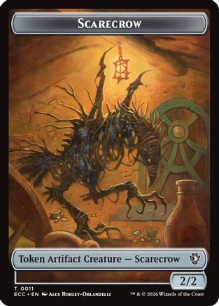 Scarecrow // Treasure Double-Sided Token (ECC-11 // 10) - Commander: Lorwyn Eclipsed