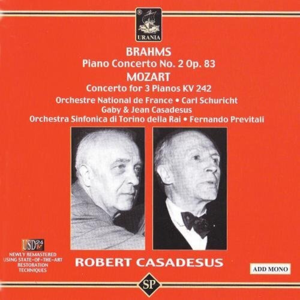 J. BRAHMS - Concerto No 2 for Piano & Orchestra Music CD