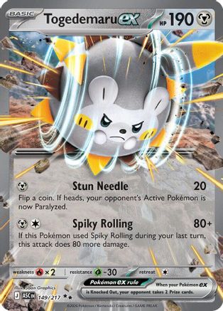 Togedemaru ex 149 - ME Ascended Heroes Holofoil