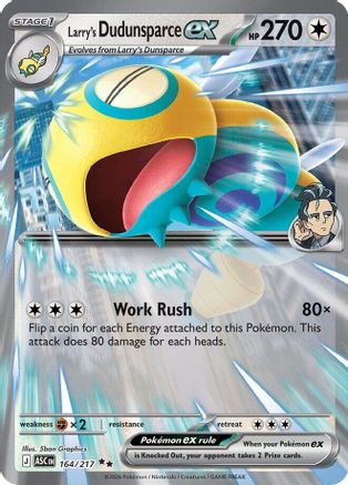 Larry's Dudunsparce ex 164 - ME Ascended Heroes Holofoil