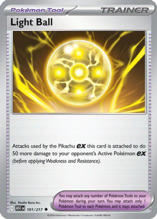 Light Ball 191/null - ME Ascended Heroes Reverse Holofoil