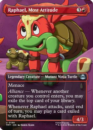 Raphael, Most Attitude (Borderless) (TMT-199) - Teenage Mutant Ninja Turtles