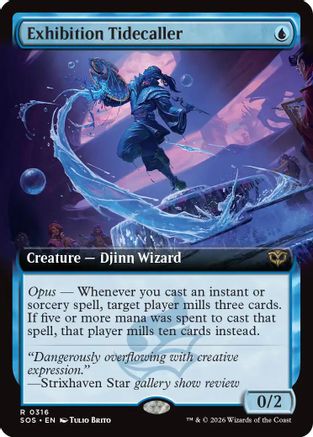 Exhibition Tidecaller (Extended Art) (SOS-316) - Secrets of Strixhaven Foil