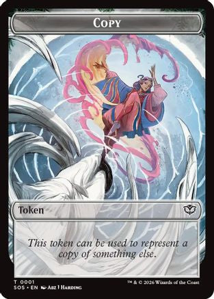 Copy // Spirit (0010) Double-Sided Token (SOS-1 // 10) - Secrets of Strixhaven