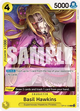 Basil Hawkins (OP10-109) - Starter Deck 36: YELLOW Eustassâ€Captainâ€Kid