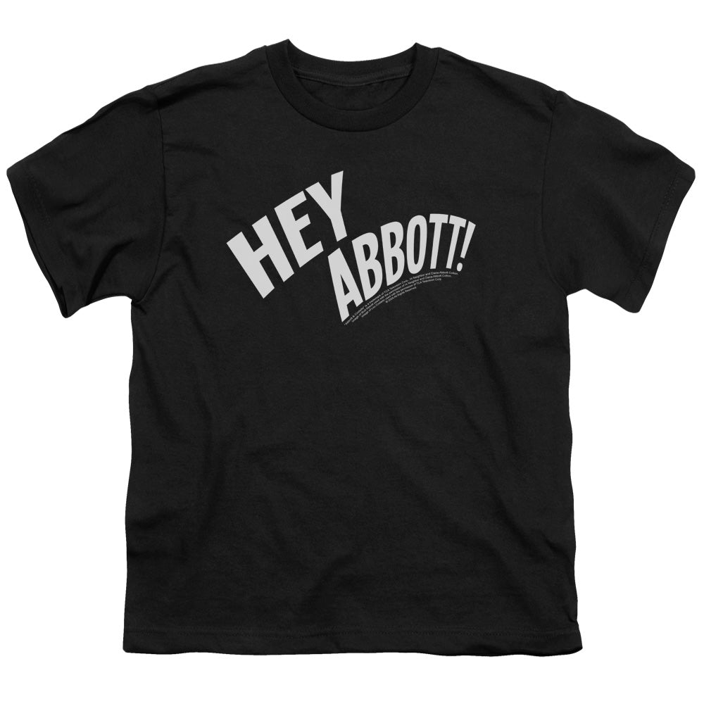 Abbott & Costello Hey Abbott Kids Youth T Shirt Black Officially Licensed