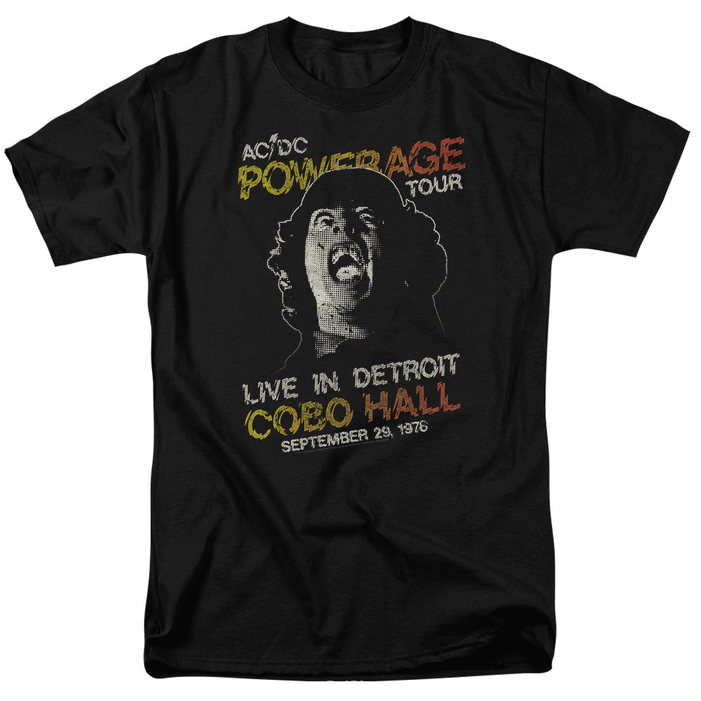 AC/DC Powerage Tour Mens T Shirt Black Officially Licensed