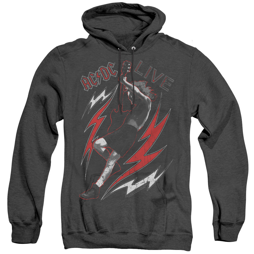 AC/DC Live Mens Heather Hoodie Black Officially Licensed