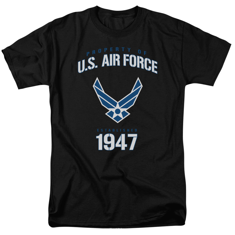 Air Force Property Of Mens T Shirt Black Officially Licensed