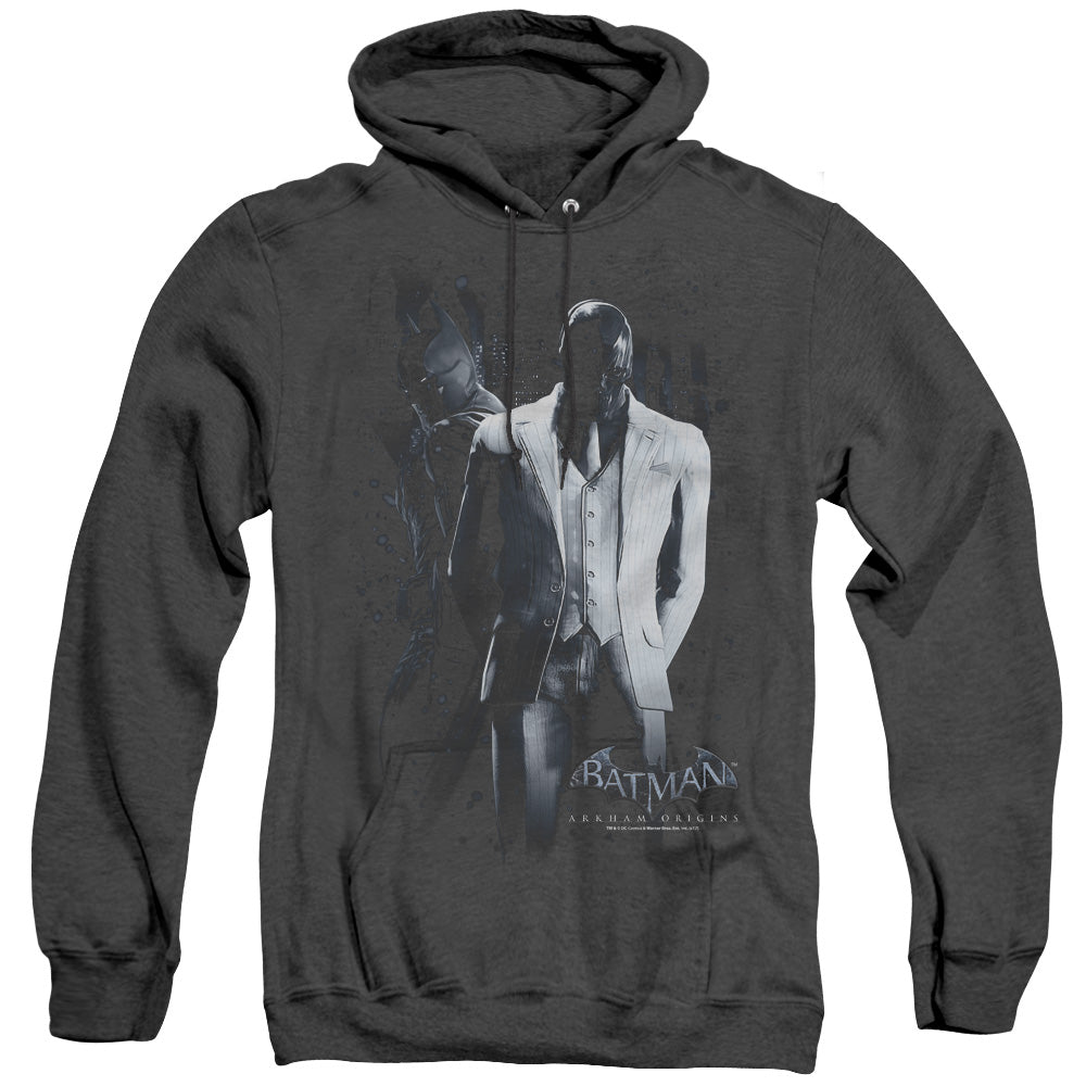 Batman Arkham Origins Black Mask Heather Mens Hoodie Black Officially Licensed