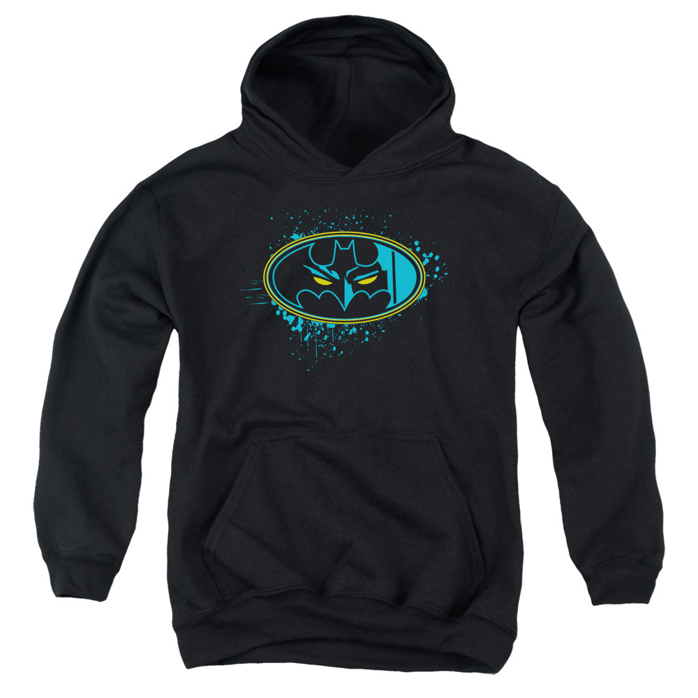 Batman Eyes In The Darkness Kids Youth Hoodie Black Officially Licensed