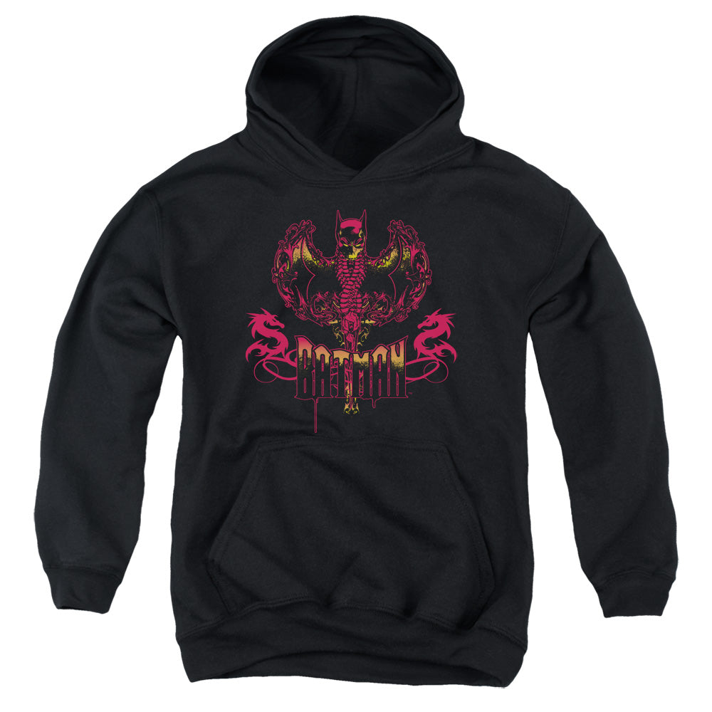 Batman Heart Of Fire Kids Youth Hoodie Black Officially Licensed