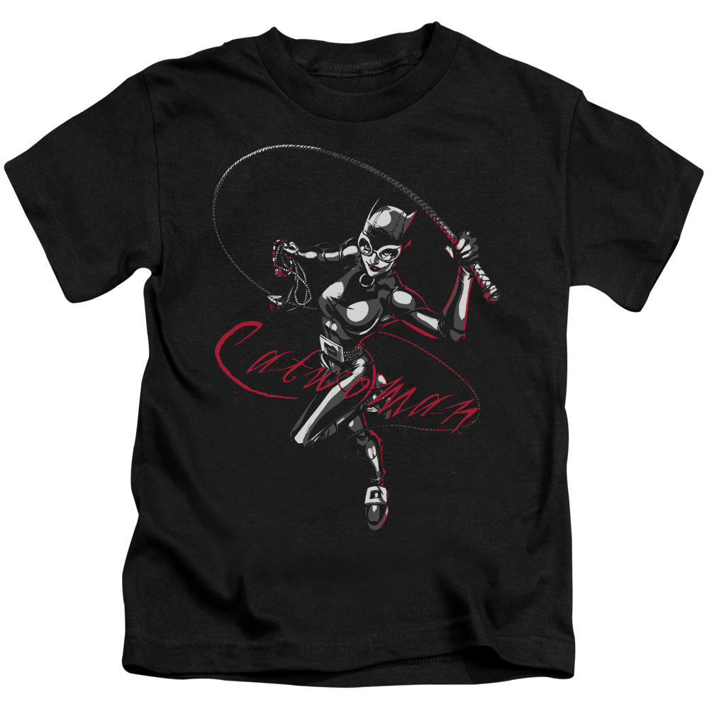 Batman Kiten With A Whip Juvenile Kids Youth T Shirt Black Officially Licensed
