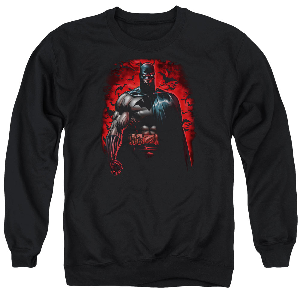 Batman Red Knight Mens Crewneck Sweatshirt Black