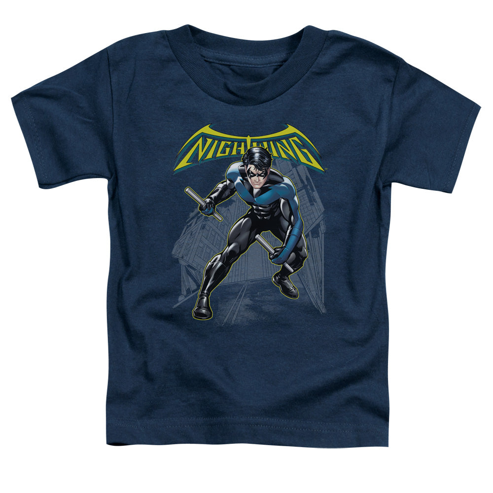 Batman Nightwing Toddler Kids Youth T Shirt Navy Blue Officially Licensed