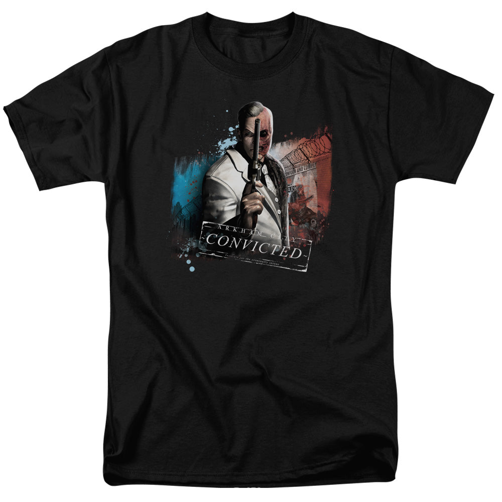 Batman Arkham City Two Face Mens T Shirt Black Officially Licensed