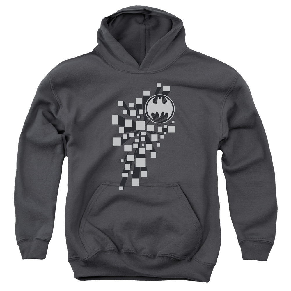 Batman Gotham 3d Kids Youth Hoodie Charcoal Officially Licensed
