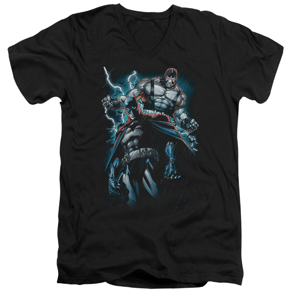 Batman Evil Rising Mens Slim Fit V Neck T Shirt Black Officially Licensed