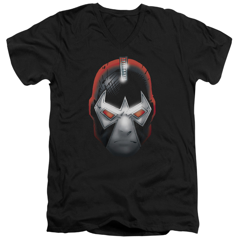 Batman Bane Head Mens Slim Fit V Neck T Shirt Black Officially Licensed