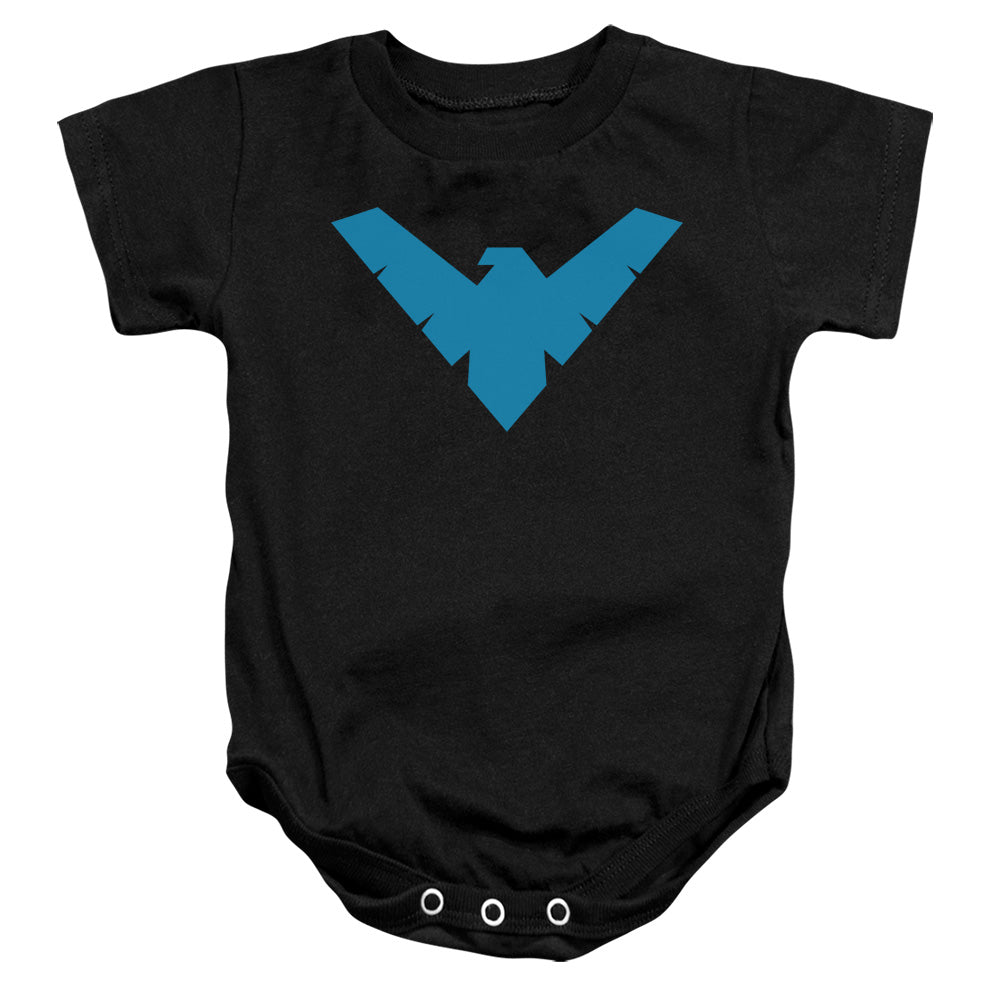 Batman Nightwing Symbol Infant Baby Snapsuit Black 12mos Officially Licensed