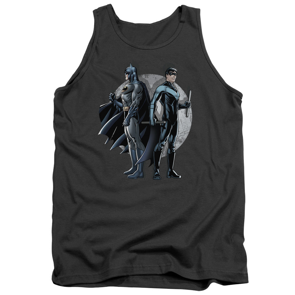 Batman Spotlight Mens Tank Top Shirt Charcoal Officially Licensed