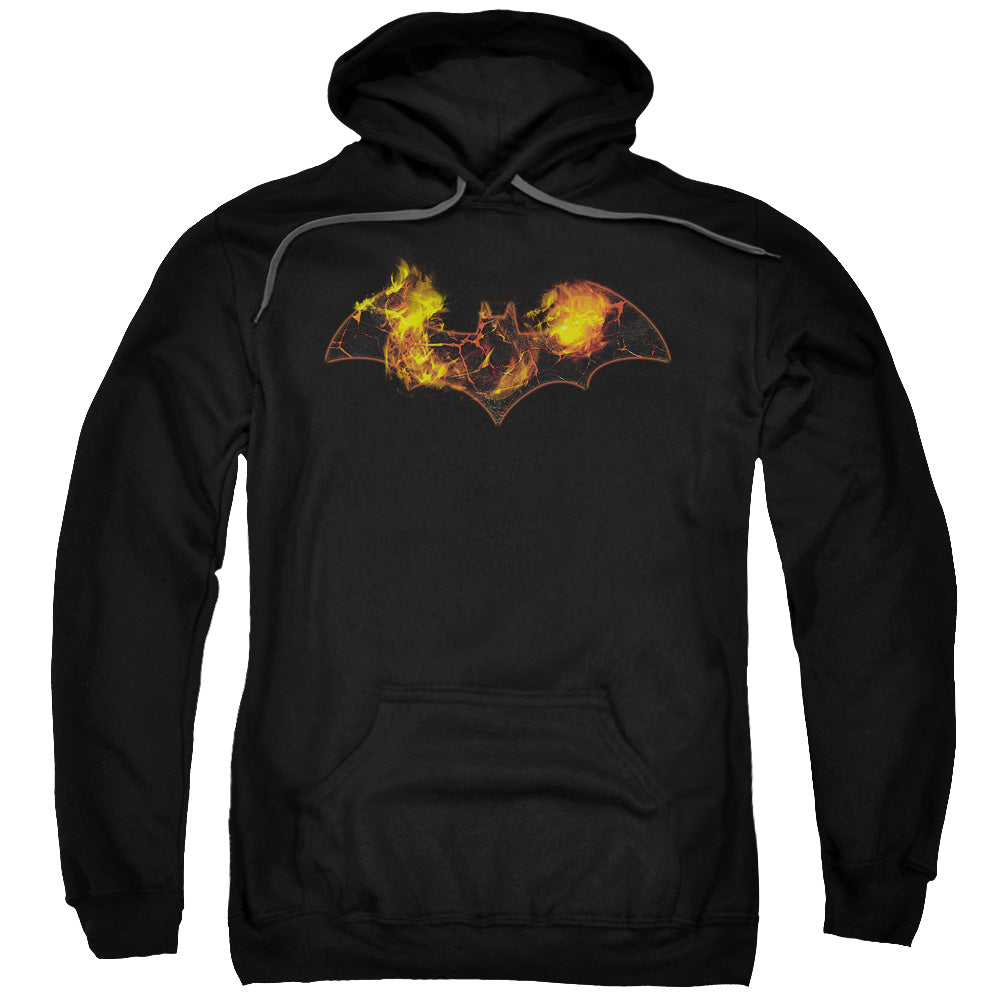 Batman Molten Logo Mens Hoodie Black Officially Licensed