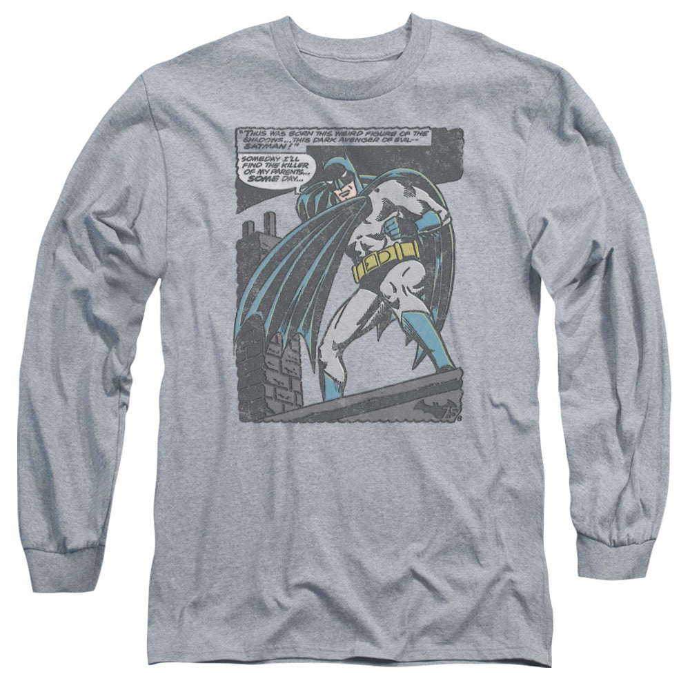 Batman Bat Origins Mens Long Sleeve Shirt Athletic Heather Officially Licensed