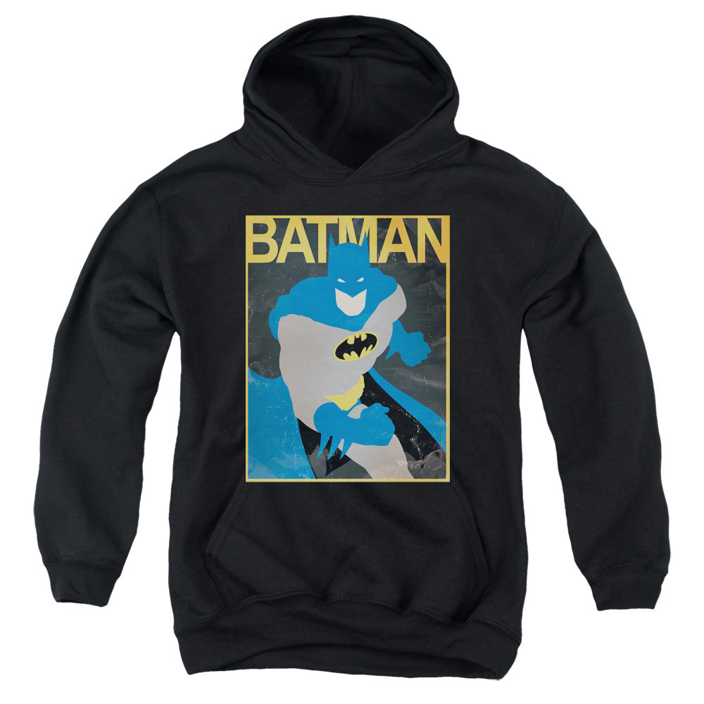 Batman Simple Bm Poster Kids Youth Hoodie Black Officially Licensed