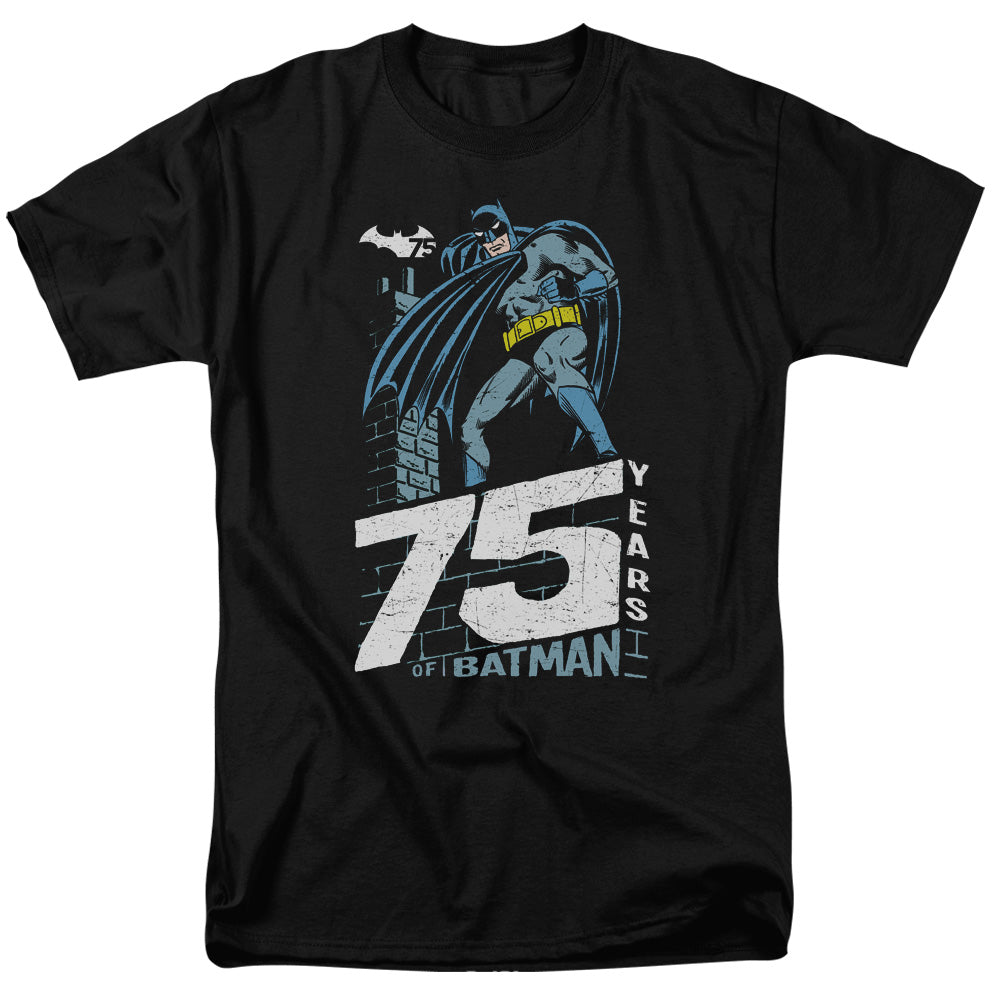 Batman Rooftop Mens T Shirt Black Officially Licensed