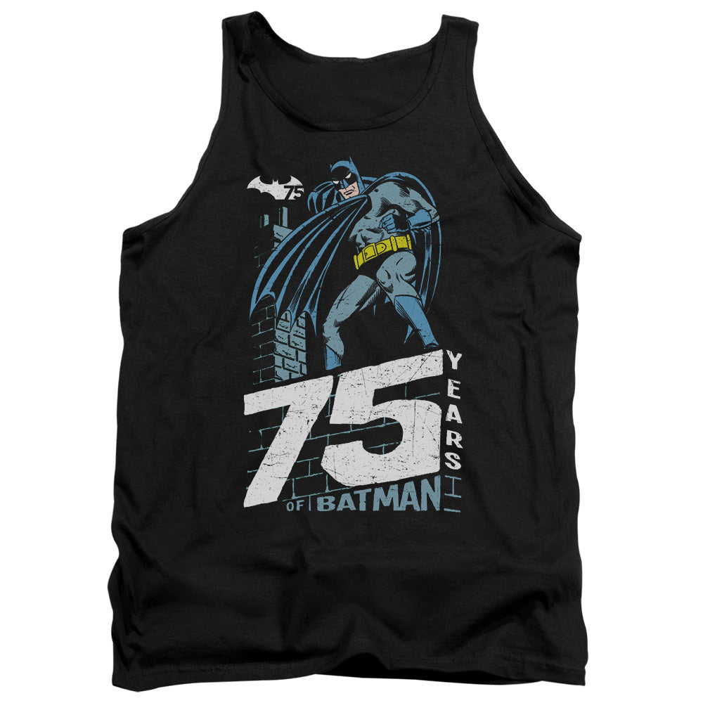 Batman Rooftop Mens Tank Top Shirt Black Officially Licensed