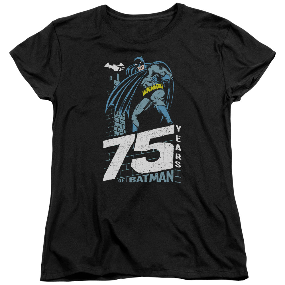 Batman Rooftop Womens T Shirt Black Officially Licensed