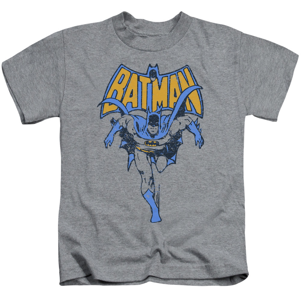 Batman Vintage Run Juvenile Kids Youth T Shirt Athletic Heather Officially Licensed