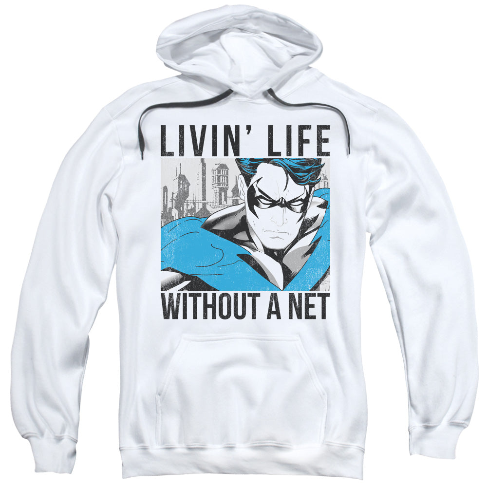 Batman Without A Net Mens Hoodie White Officially Licensed
