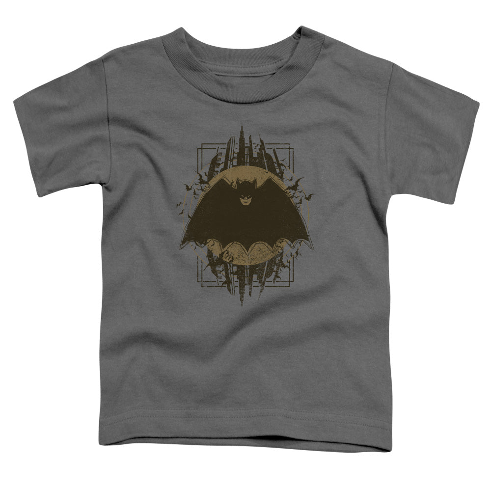 Batman Batman Crest Toddler Kids Youth T Shirt Charcoal Officially Licensed