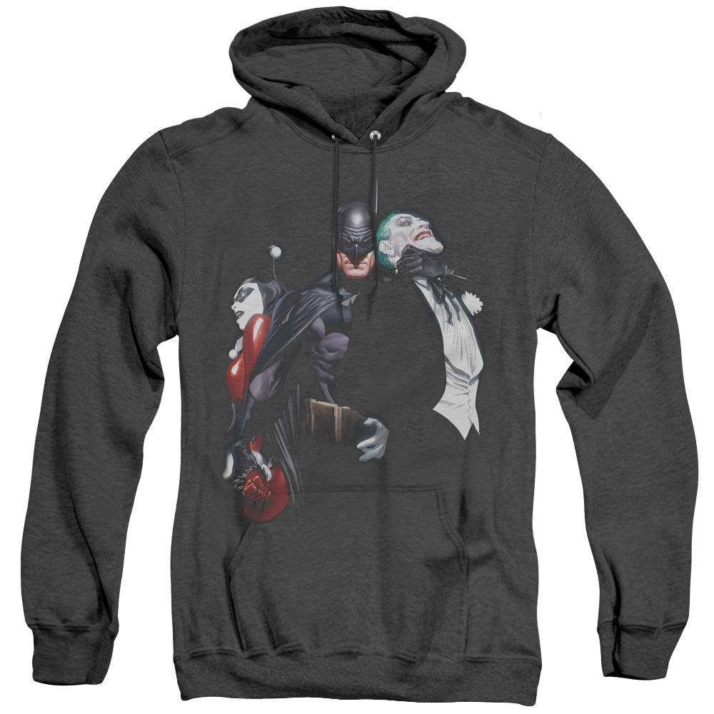 Batman Joker Harley Choke
Heather Mens Hoodie Black Officially Licensed