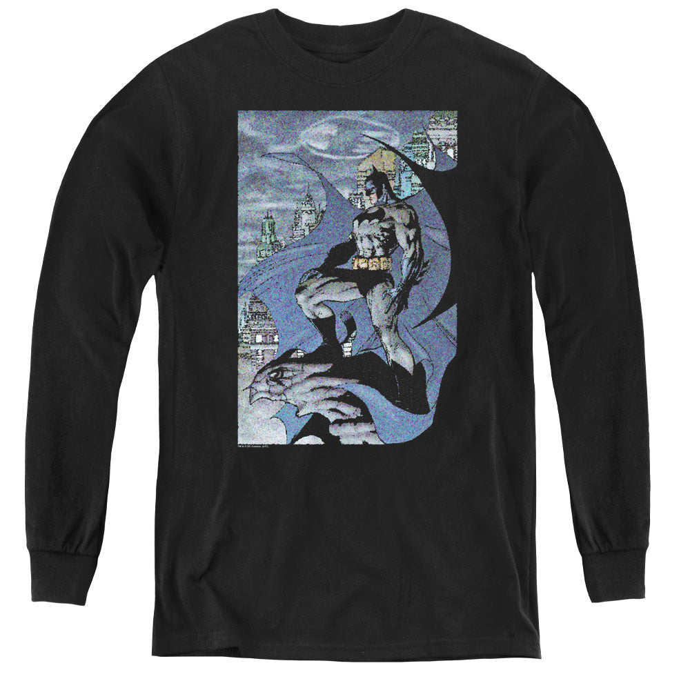 Batman Seurbat Long Sleeve Kids Youth T Shirt Black Officially Licensed