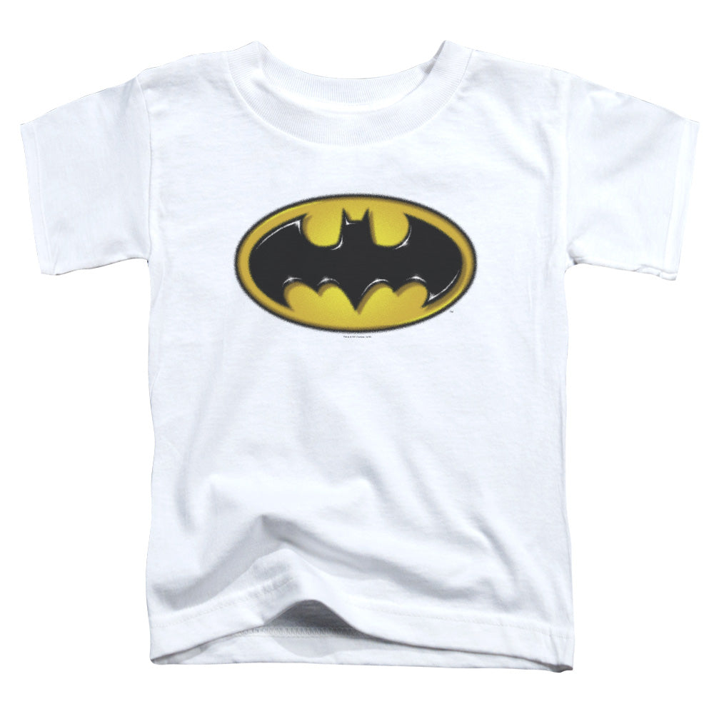 Batman Airbrush Bat Symbol Toddler Kids Youth T Shirt White Officially Licensed