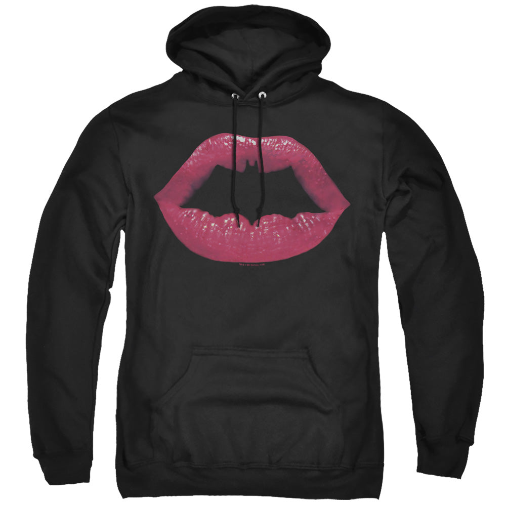 Batman Bat Kiss Mens Hoodie Black Officially Licensed