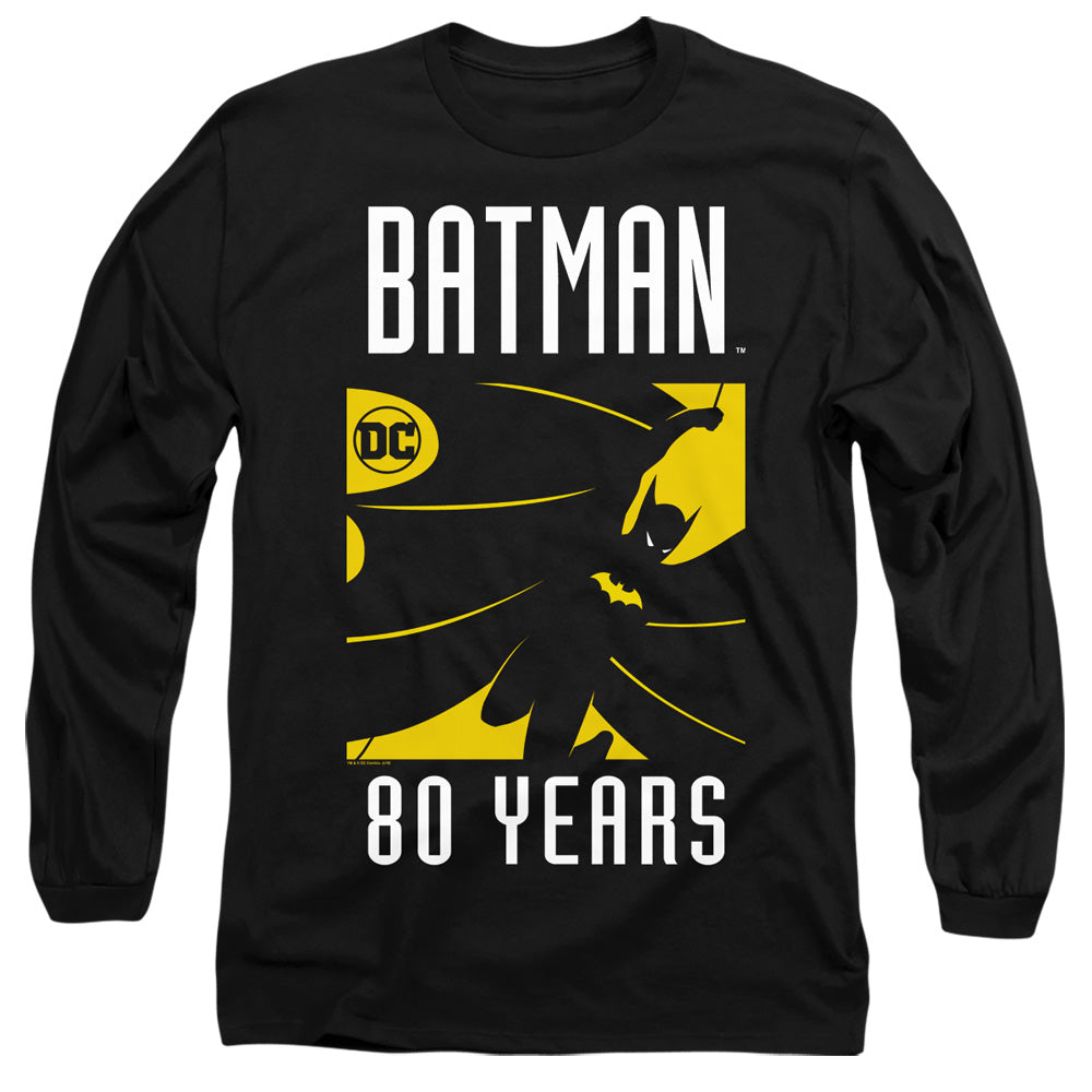 Batman Silhouete Mens Long Sleeve Shirt Black Officially Licensed