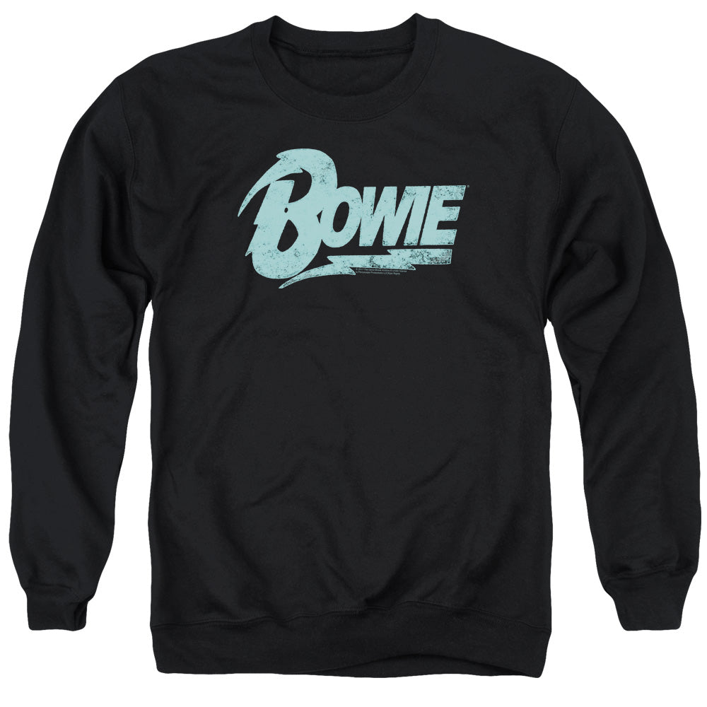 David Bowie Logo Mens Crewneck Sweatshirt Black Officially Licensed
