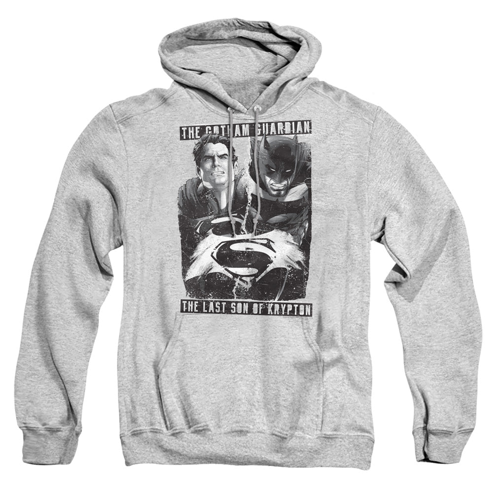 Batman V Superman Guardian V Son Mens Hoodie Athletic Heather Officially Licensed