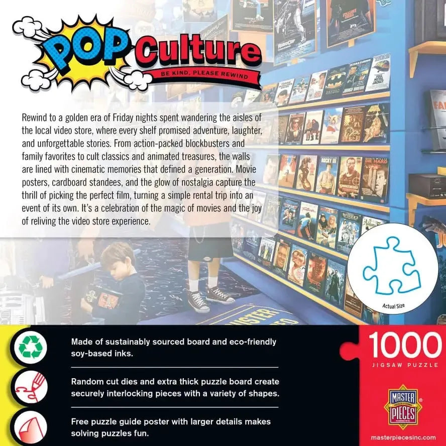Be Kind, Please Rewind Pop Culture 1000 Piece Jigsaw Puzzle MasterPieces