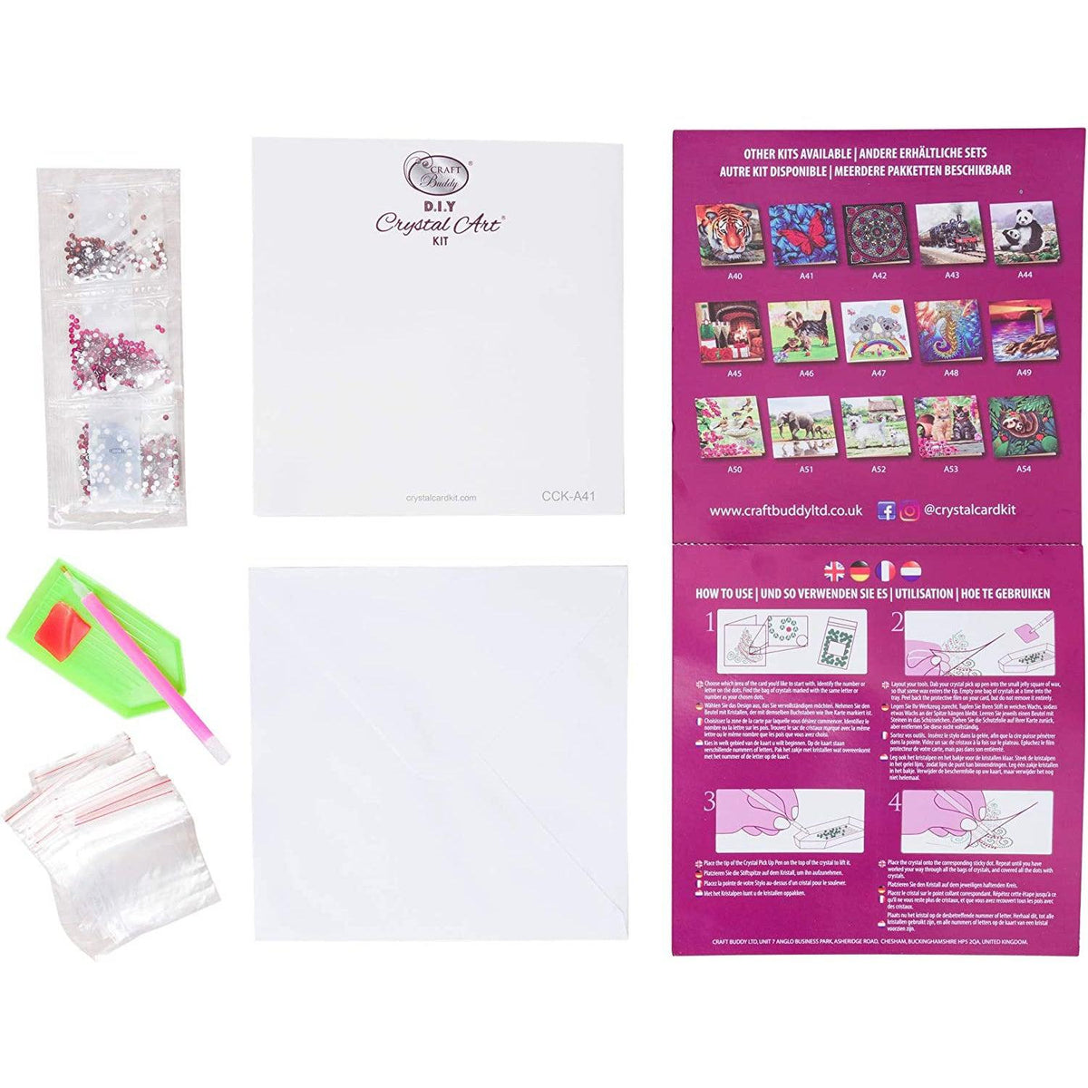 Butterfly Crystal Art Card Kit Craft Buddy