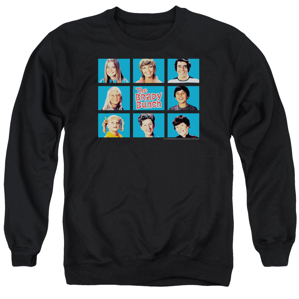 Brady Bunch Framed Mens Crewneck Sweatshirt Black Officially Licensed