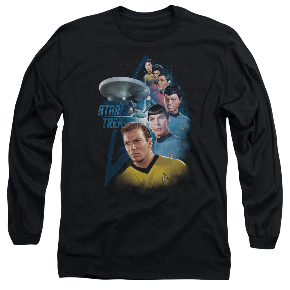 Star Trek Among The Stars Mens Long Sleeve Shirt Black Officially Licensed Officially Licensed