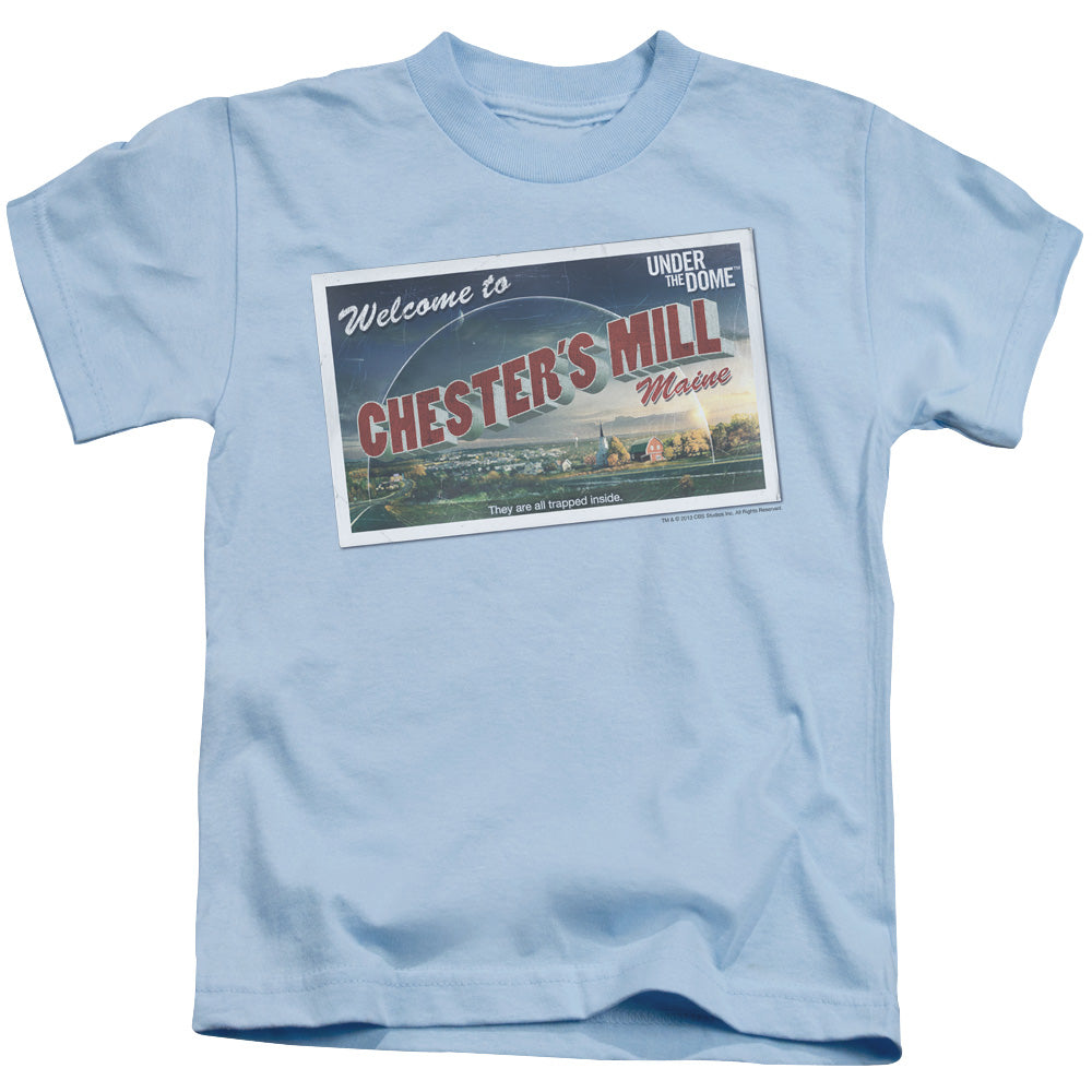 Under the Dome Postcard Juvenile Kids Youth T Shirt Light Blue Officially Licensed