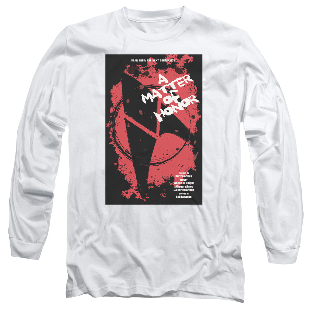 Star Trek Tng Season 2 Episode 8 Mens Long Sleeve Shirt White Officially Licensed Officially Licensed